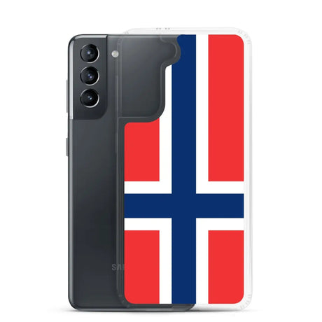 Coque téléphone drapeau de la norvège - pixelforma