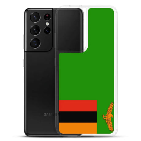 Coque téléphone drapeau de la zambie - pixelforma