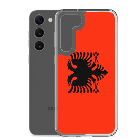 Coque téléphone drapeau de l’albanie - pixelforma