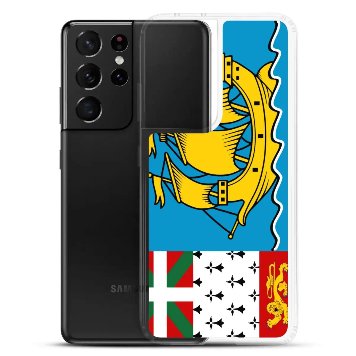 Coque téléphone drapeau de saint-pierre-et-miquelon - pixelforma