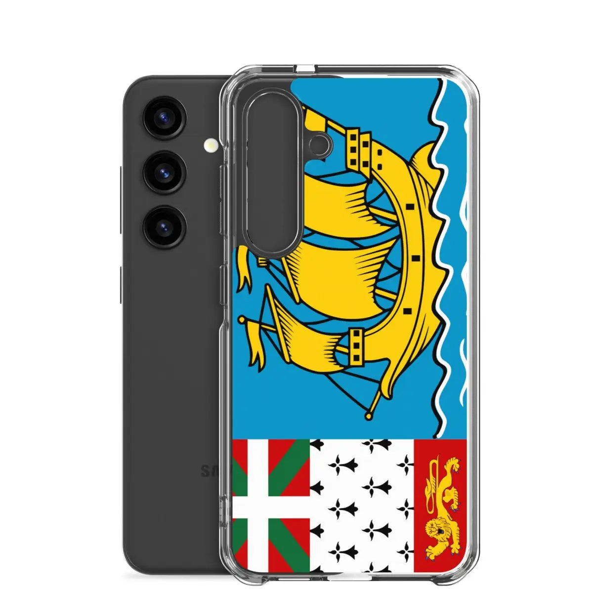 Coque téléphone drapeau de saint-pierre-et-miquelon - pixelforma