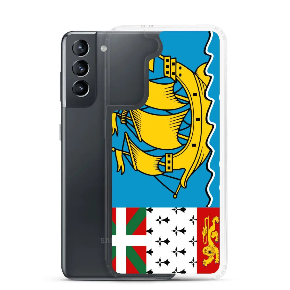 Coque téléphone drapeau de saint-pierre-et-miquelon - pixelforma