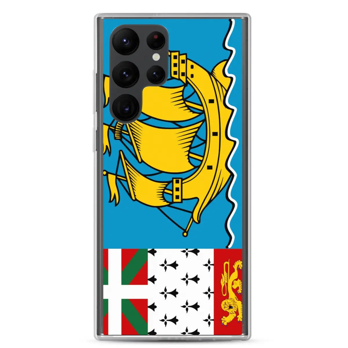 Coque téléphone drapeau de saint-pierre-et-miquelon - pixelforma