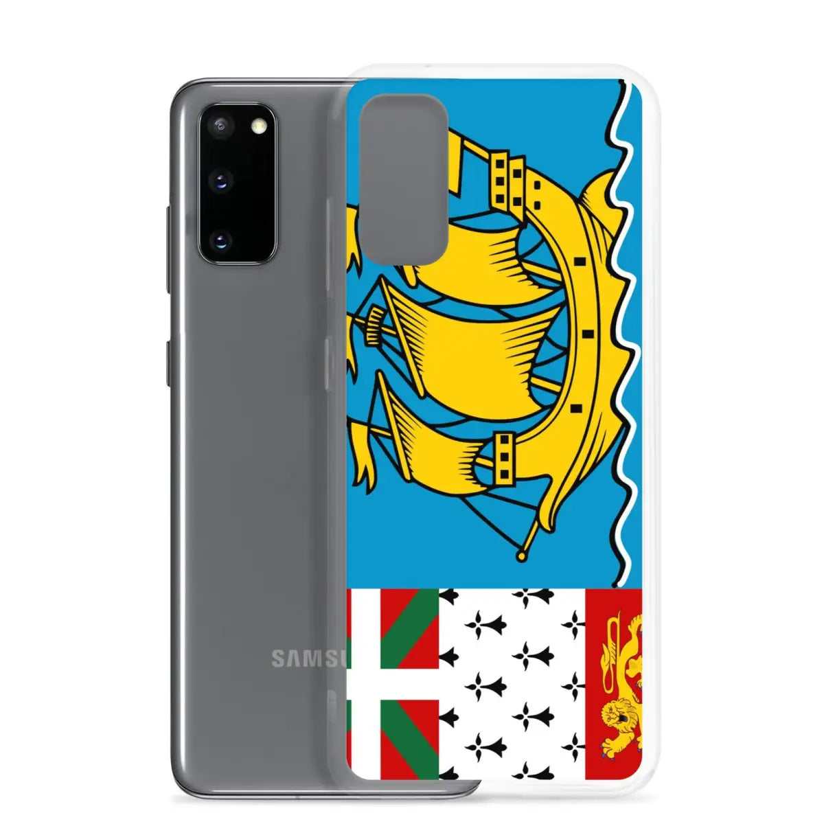 Coque téléphone drapeau de saint-pierre-et-miquelon - pixelforma