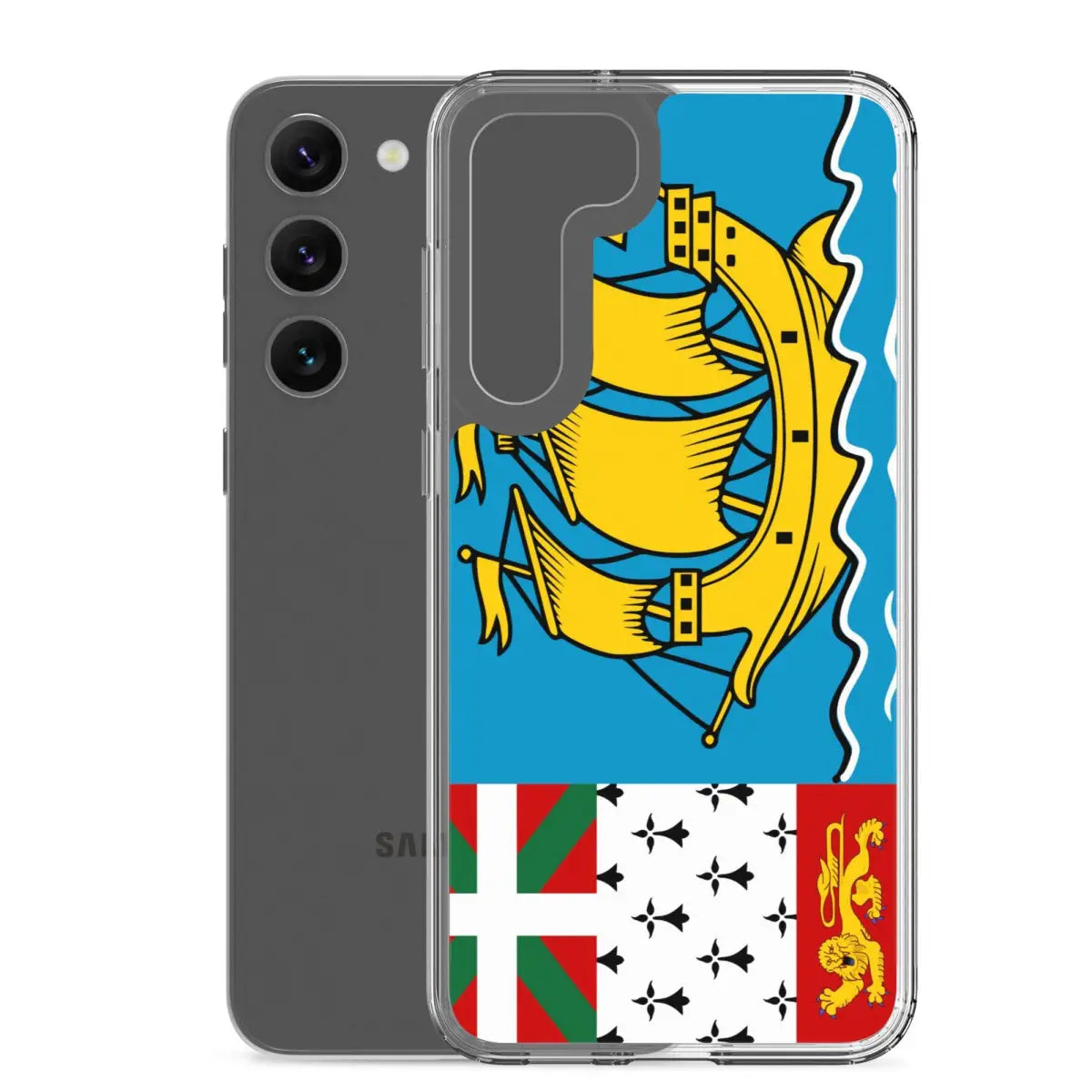 Coque téléphone drapeau de saint-pierre-et-miquelon - pixelforma