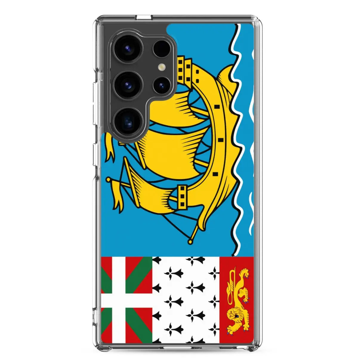 Coque téléphone drapeau de saint-pierre-et-miquelon - pixelforma
