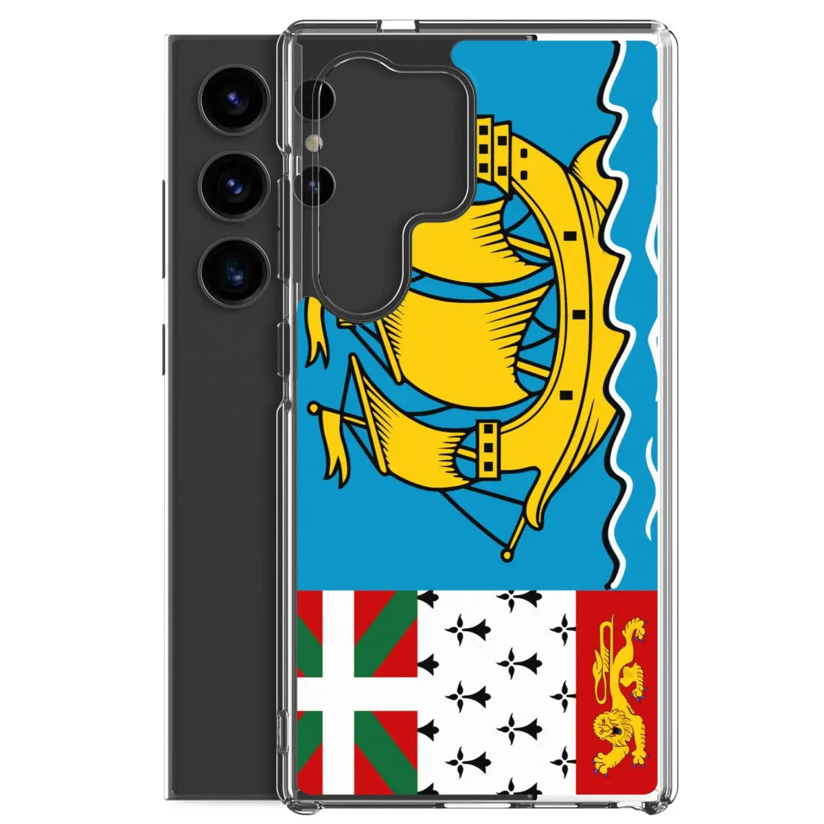 Coque téléphone drapeau de saint-pierre-et-miquelon - pixelforma