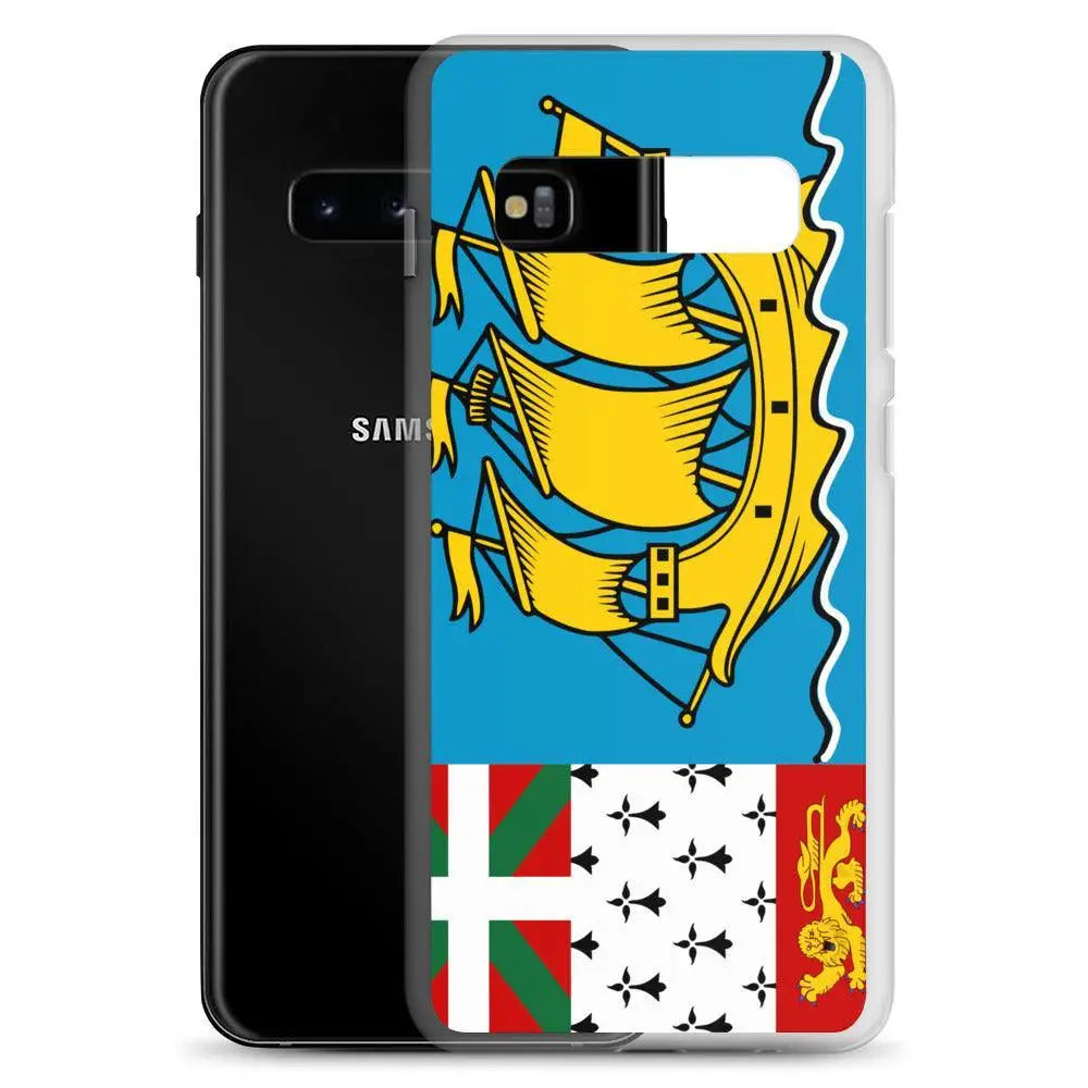 Coque téléphone drapeau de saint-pierre-et-miquelon - pixelforma