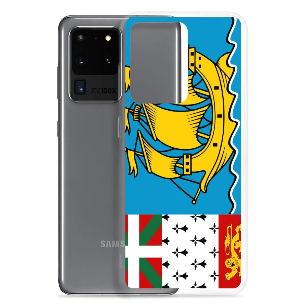 Coque téléphone drapeau de saint-pierre-et-miquelon - pixelforma