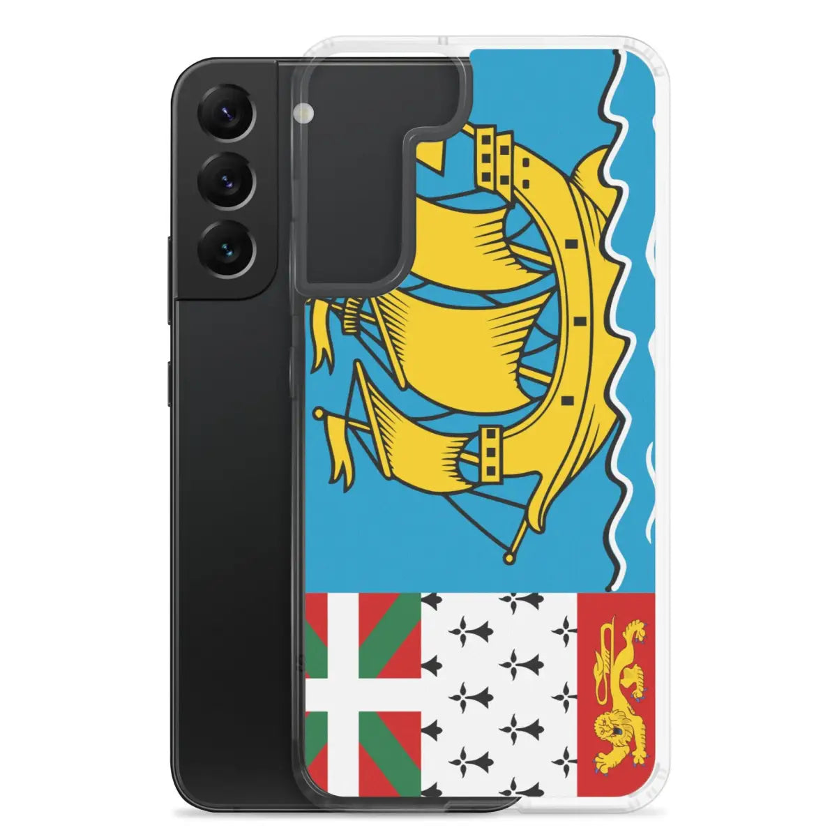 Coque téléphone drapeau de saint-pierre-et-miquelon - pixelforma