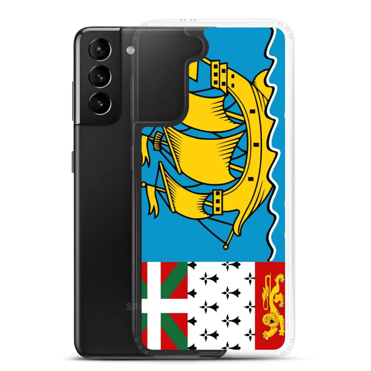 Coque téléphone drapeau de saint-pierre-et-miquelon - pixelforma