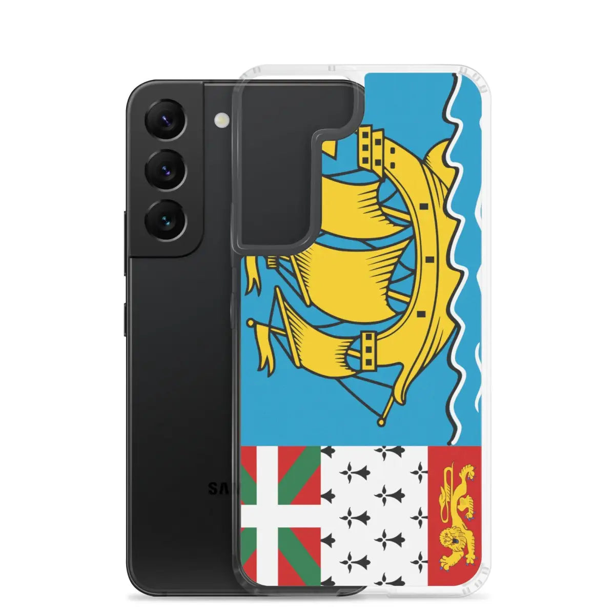 Coque téléphone drapeau de saint-pierre-et-miquelon - pixelforma