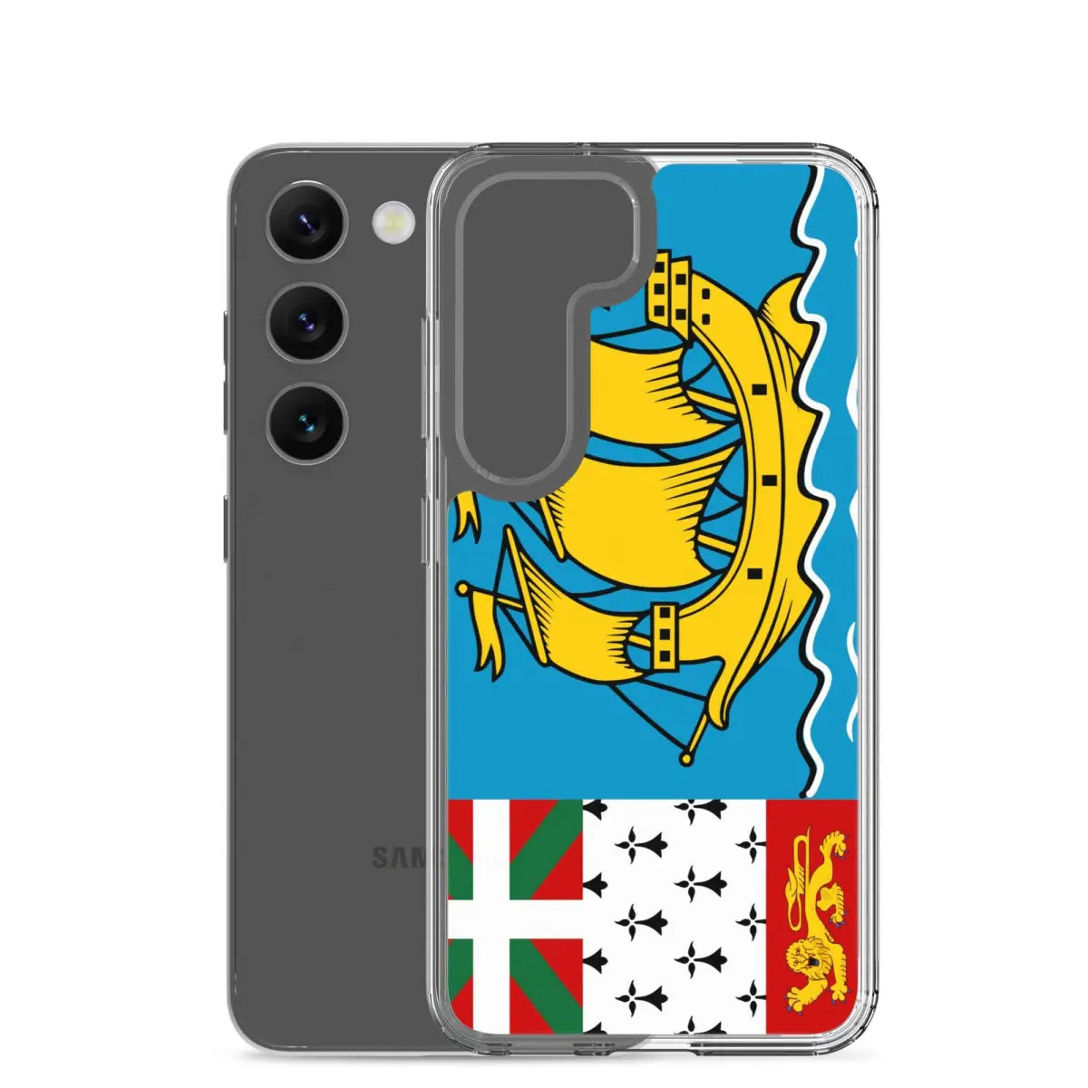 Coque téléphone drapeau de saint-pierre-et-miquelon - pixelforma