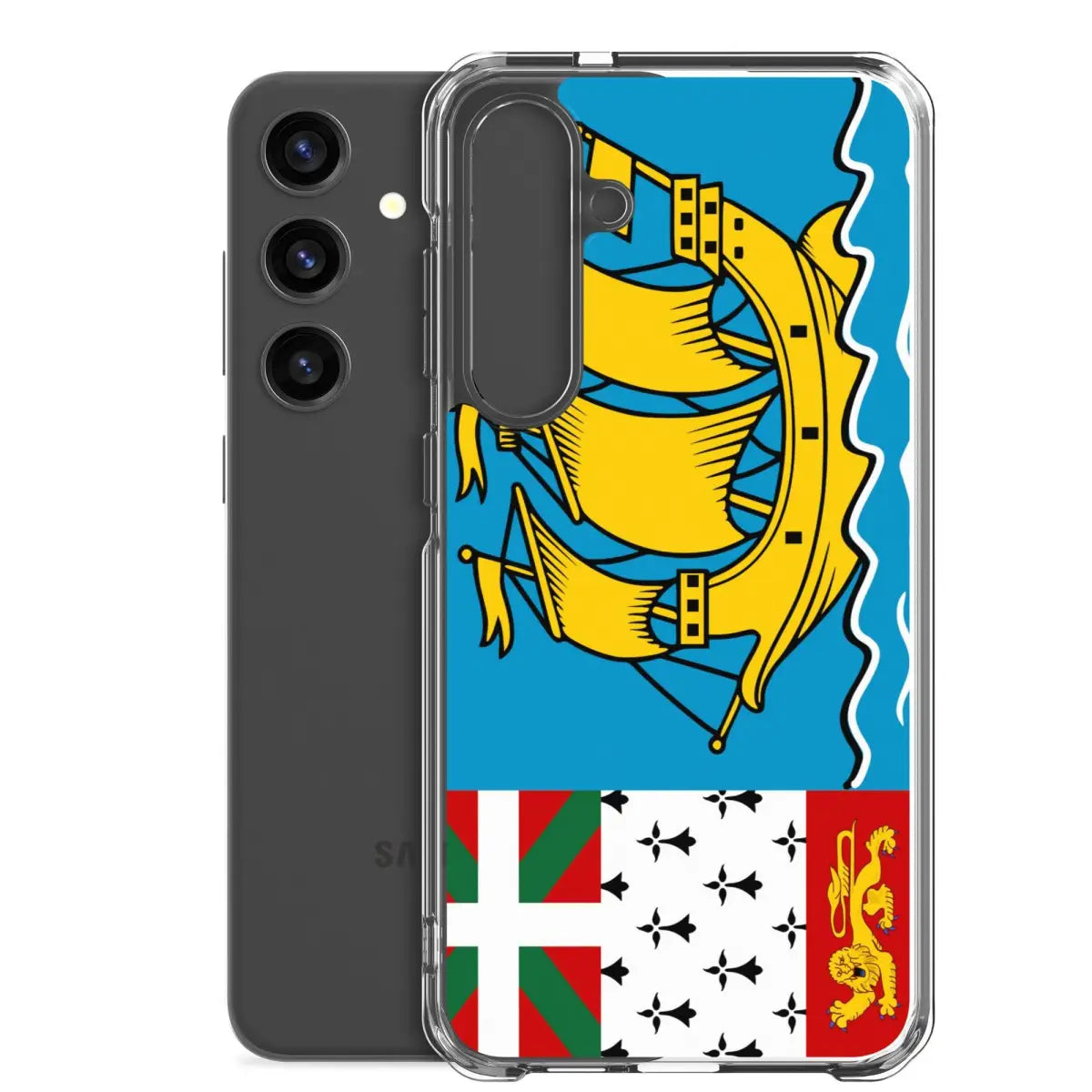 Coque téléphone drapeau de saint-pierre-et-miquelon - pixelforma
