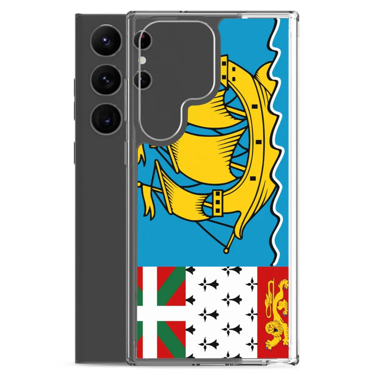 Coque téléphone drapeau de saint-pierre-et-miquelon - pixelforma