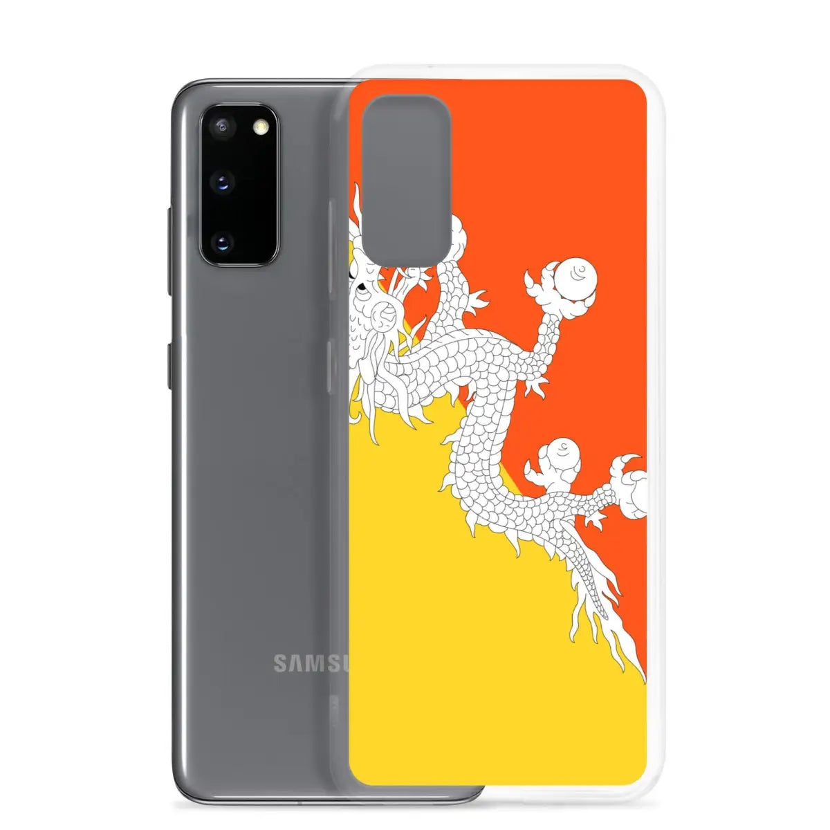 Coque téléphone drapeau du bhoutan - pixelforma
