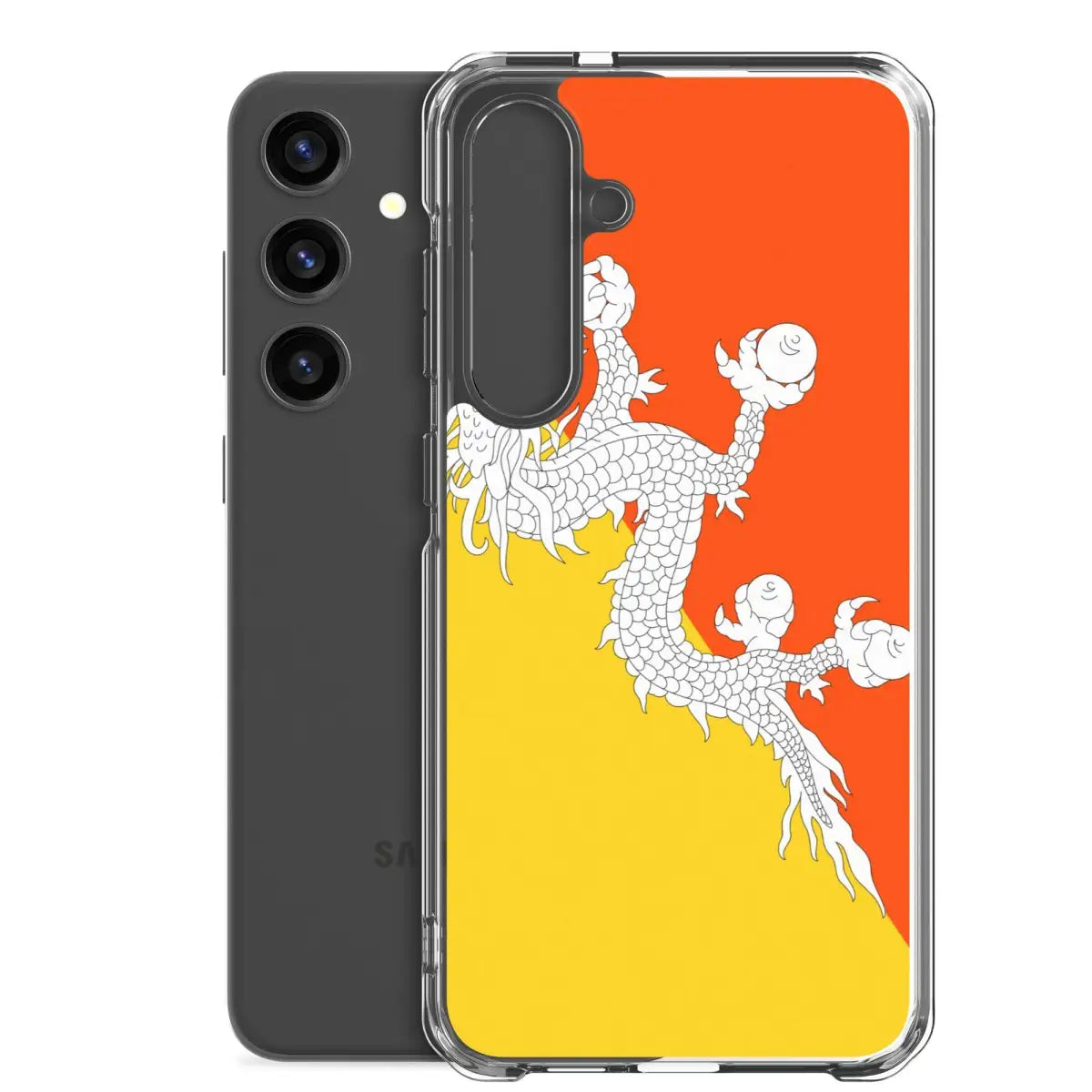 Coque téléphone drapeau du bhoutan - pixelforma