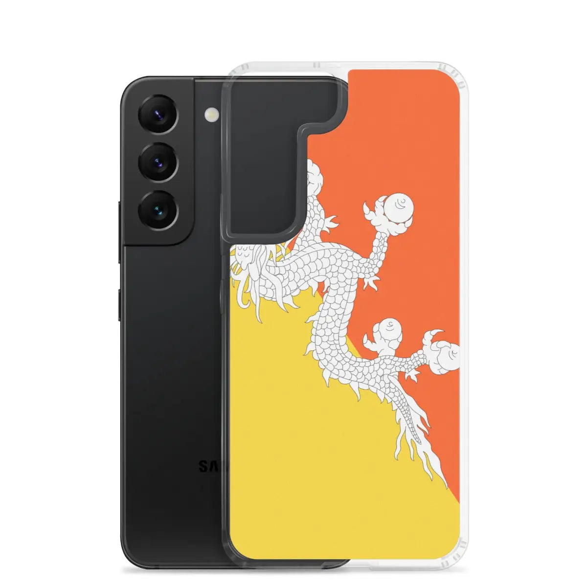 Coque téléphone drapeau du bhoutan - pixelforma