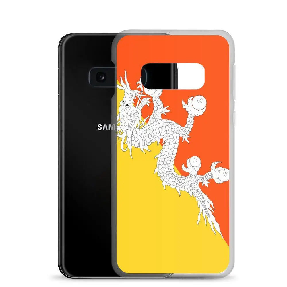 Coque téléphone drapeau du bhoutan - pixelforma