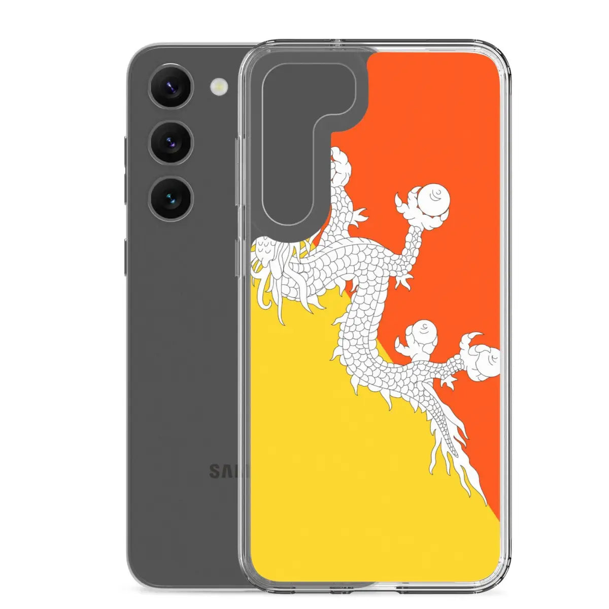Coque téléphone drapeau du bhoutan - pixelforma