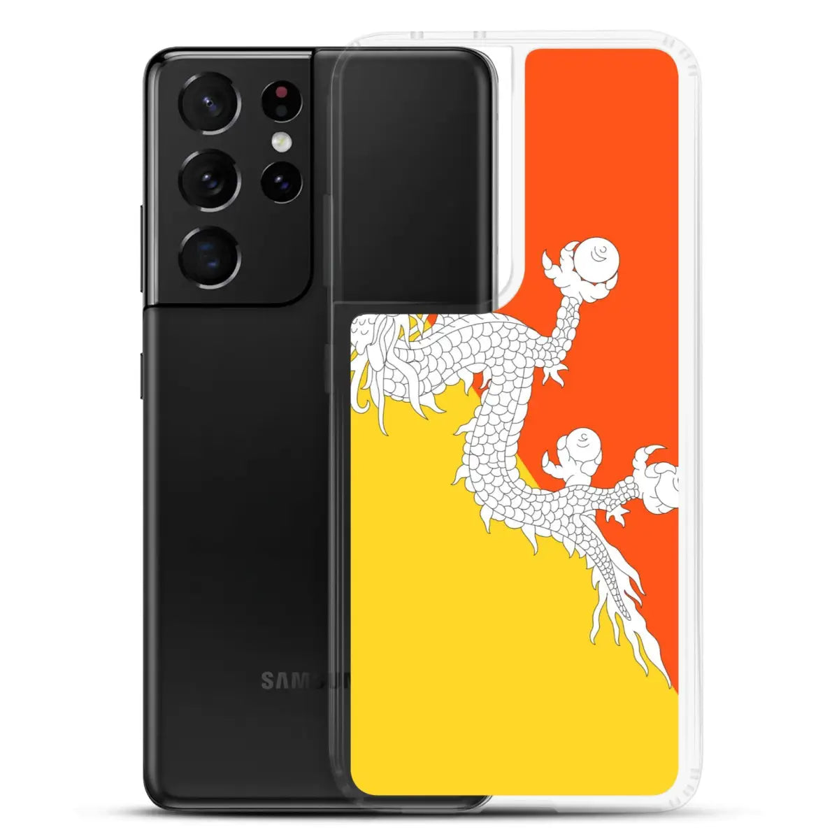 Coque téléphone drapeau du bhoutan - pixelforma