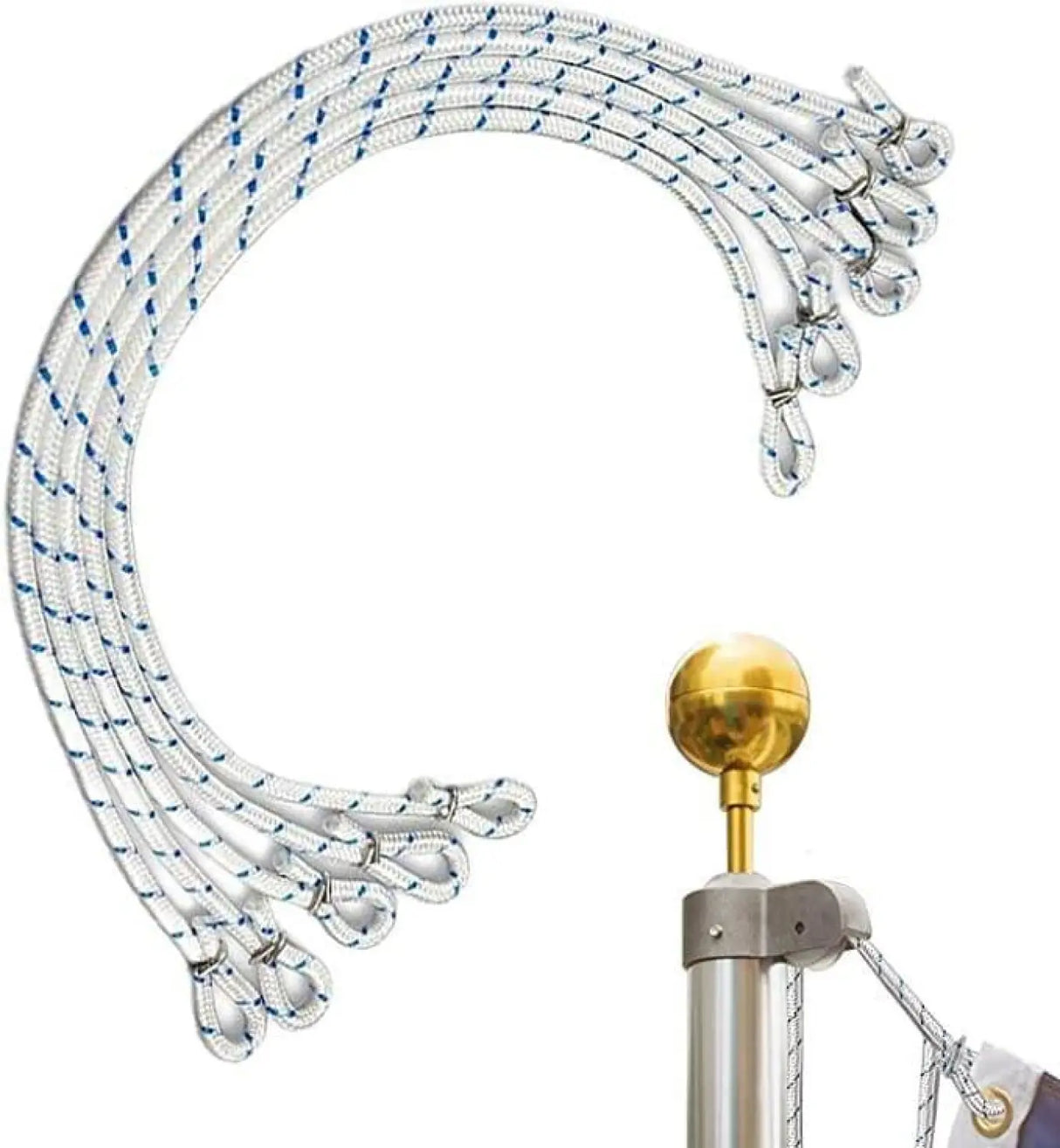 Corde de fixation de drapeau raccords pour mât de drapeau - pixelforma