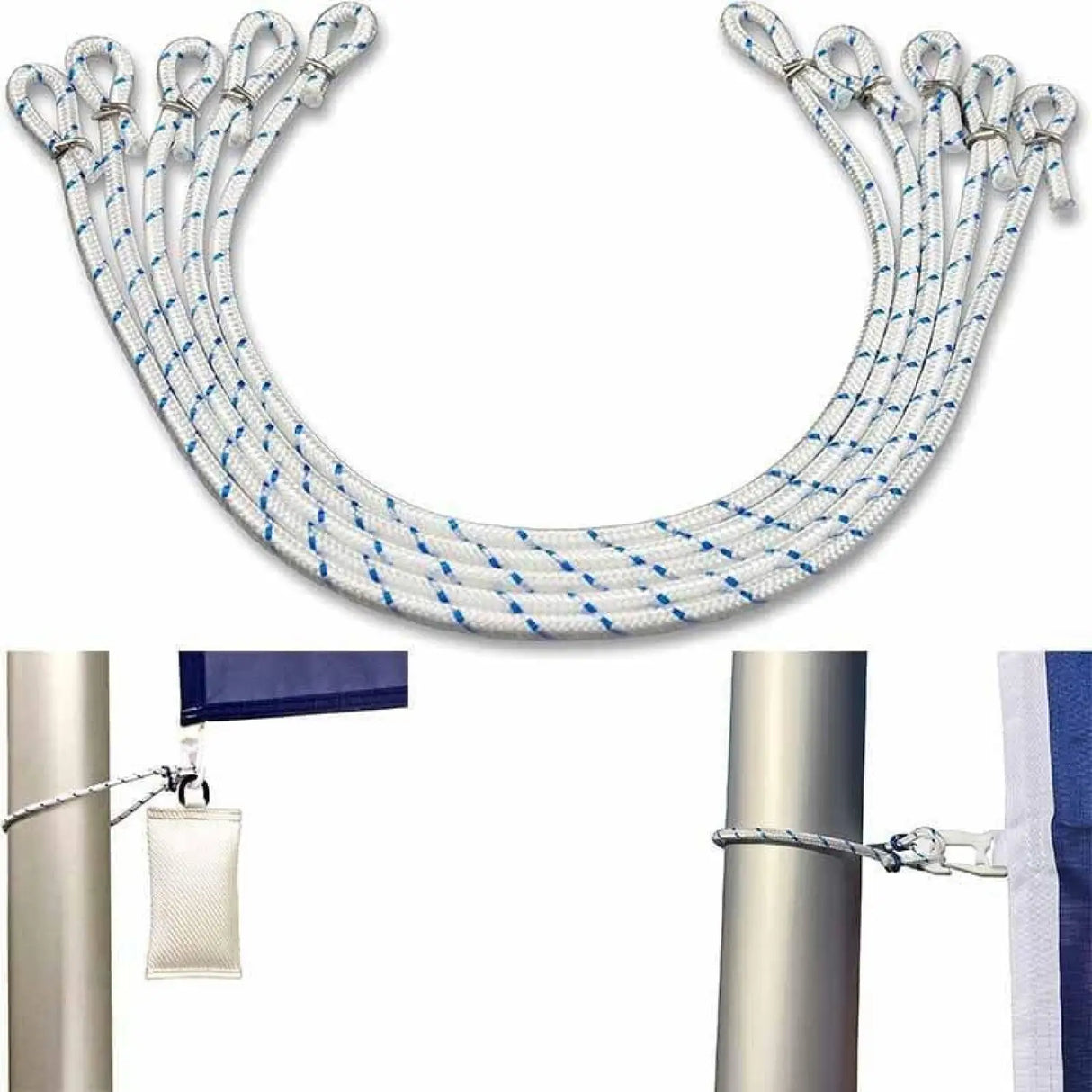 Corde de fixation de drapeau raccords pour mât de drapeau - pixelforma