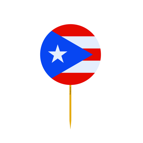 Cure dent Rond Drapeau de Porto Rico en plusieurs tailles - Pixelforma 