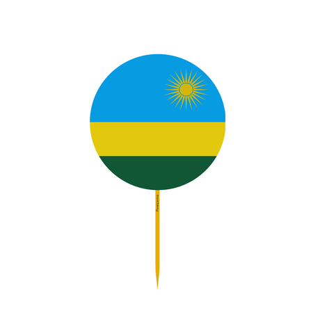 Cure dent Rond Drapeau du Rwanda en plusieurs tailles - Pixelforma 