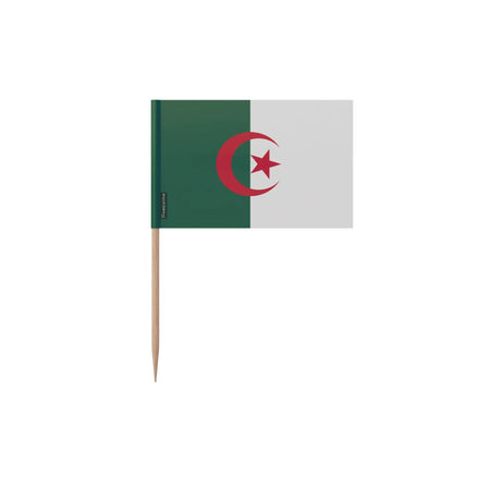 Cure-dents drapeau algérie en plastique sur bâton bambou