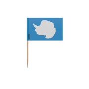 Cure-dents drapeau antarctique plastique bâton bambou