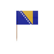 Cure-dents drapeau bosnie-herzégovine plastique bambou