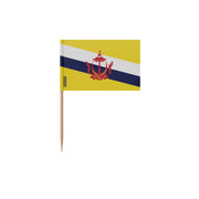 Cure-dents drapeau brunei plastique adhésif bâton bambou