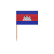 Cure-dents drapeau cambodge plastique adhésif bambou