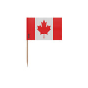 Cure-dents drapeau canada plastique adhésif bambou décoratif