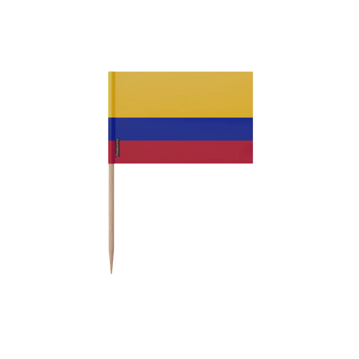 Cure-dents drapeau colombie plastique adhésif bambou