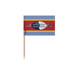 Cure-dents drapeau eswatini officiel plastique bâton bambou