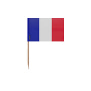 Cure-dents drapeau france plastique adhésif bâton bambou