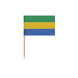 Cure-dents drapeau gabon plastique adhésif bâton bambou