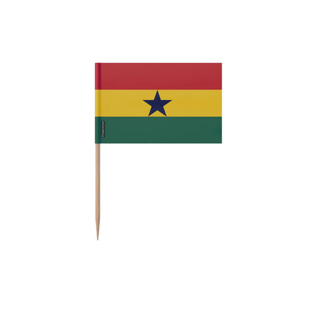 Cure-dents drapeau ghana plastique adhésif bâton bambou