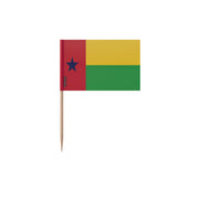 Cure-dents drapeau guinée-bissau plastique bâton bambou