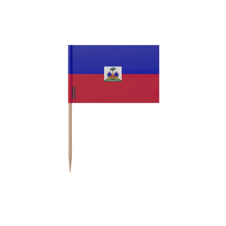 Cure-dents drapeau haïti plastique adhésif bâton bambou