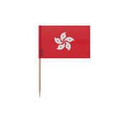 Cure-dents drapeau hong kong plastique adhésif bambou