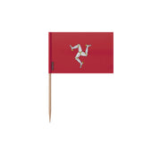 Cure-dents drapeau île de man plastique bâton bambou