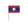Cure-dents drapeau laos en bambou plastique adhésif