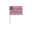 Cure-dents drapeau liberia plastique adhésif bâton bambou