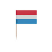 Cure-dents drapeau luxembourg plastique adhésif bambou