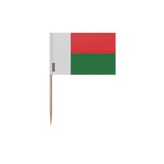 Cure-dents drapeau madagascar plastique adhésif bambou