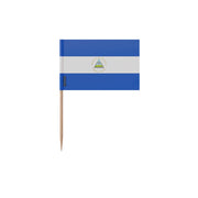 Cure-dents drapeau nicaragua plastique adhésif bambou