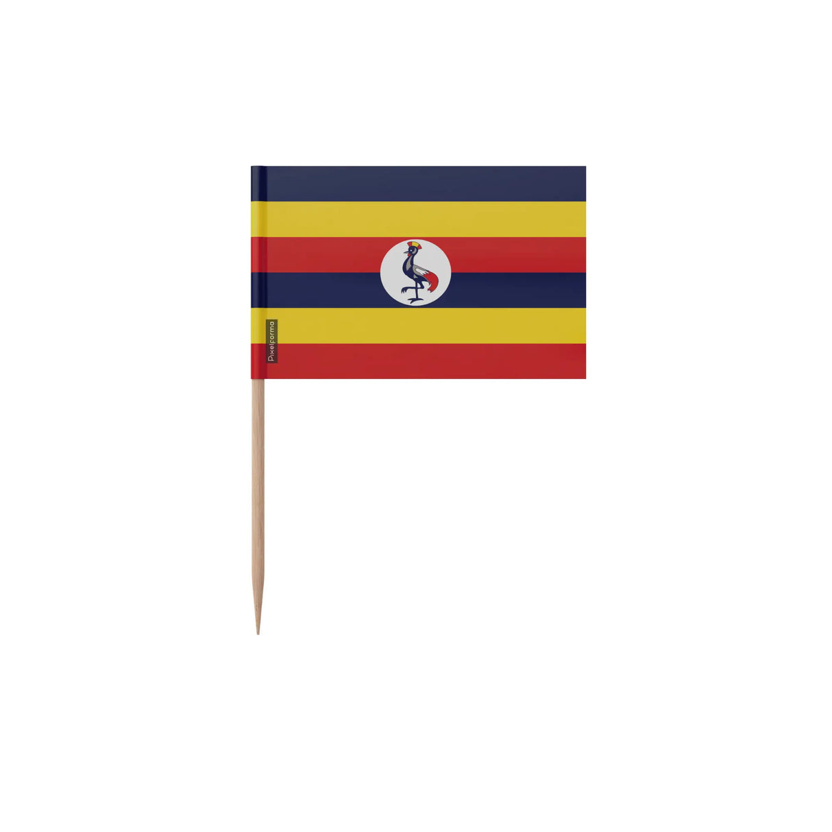 Cure-dents drapeau ouganda bambou plastique décoratif